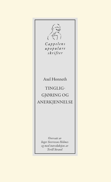Omslag av "Tingliggjøring og anerkjennelse"