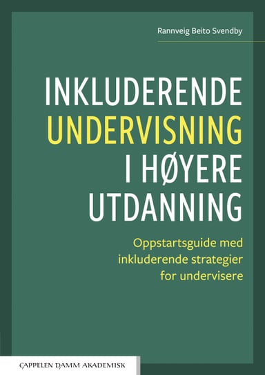 Omslag av "Inkluderende undervisning i høyere utdanning"