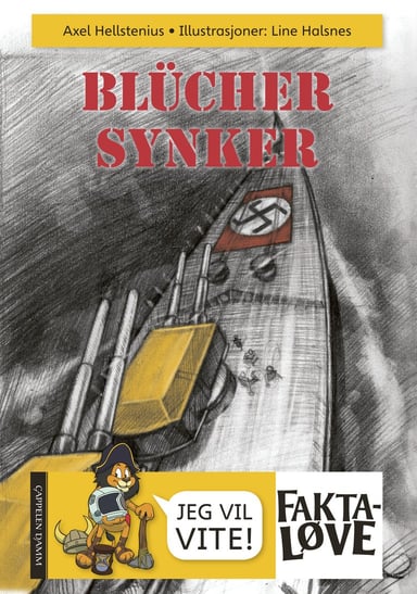 Omslag av "Blücher synker"