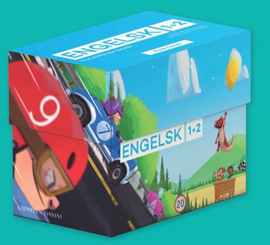 Omslag av "Engelsk 1+2 fra Cappelen Damm Flash Cards"
