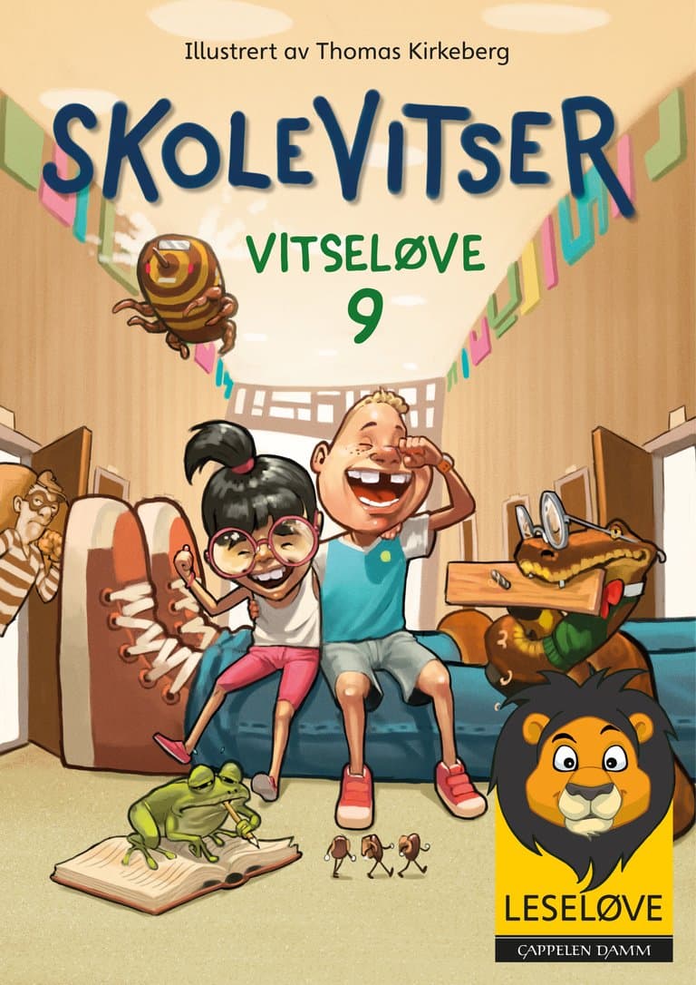 Omslag Leseløve - Vitseløve 9 Skolevitser (Ebok)