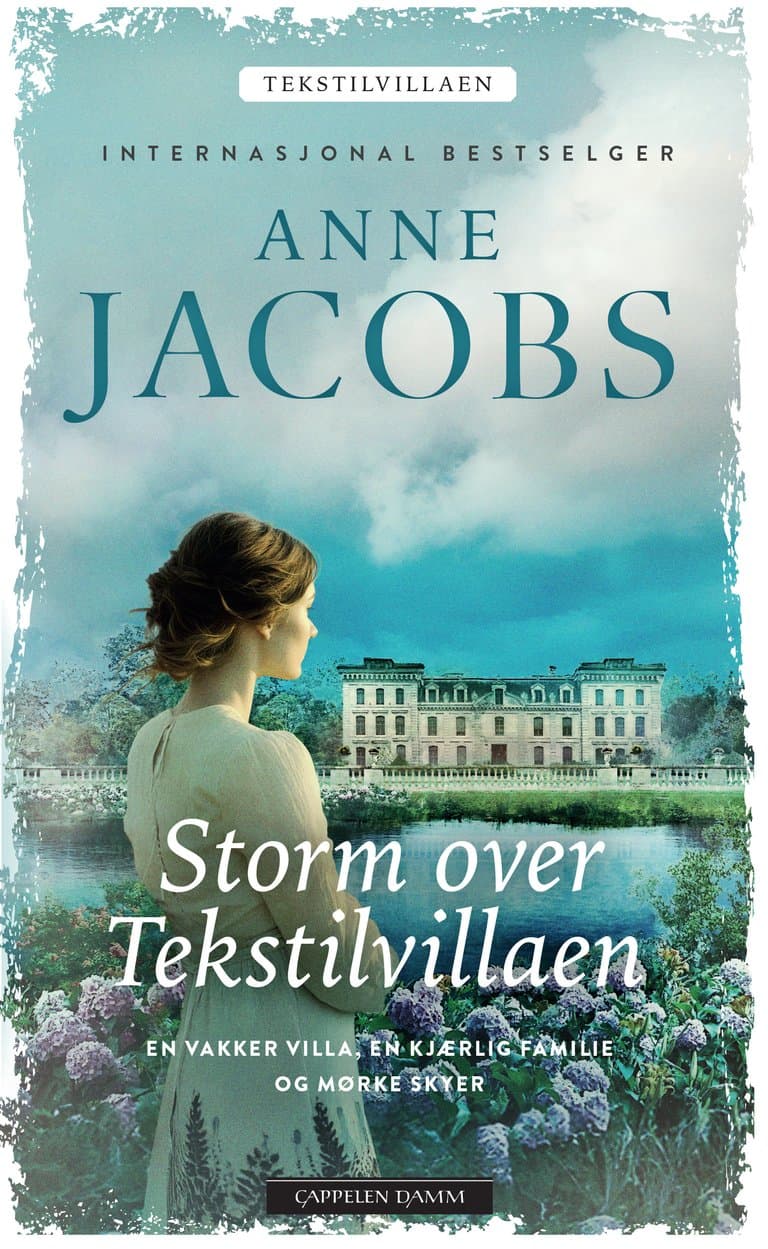 Omslag Storm over Tekstilvillaen av Anne Jacobs (Innbundet)