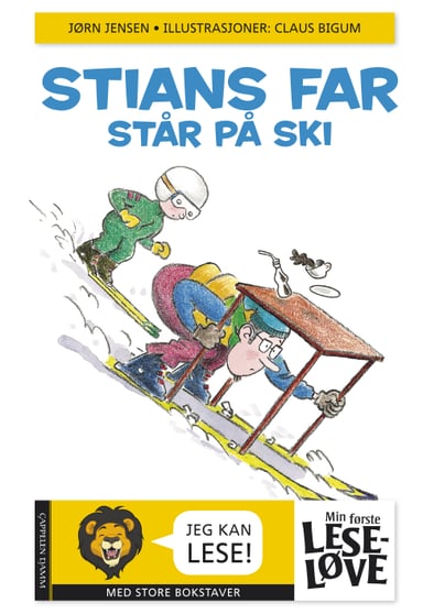 Omslag av "Leseløve - Stians far står på ski"