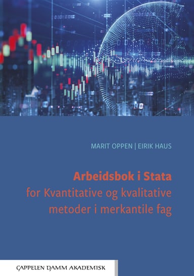 Omslag av "Arbeidsbok i Stata for Kvantitative og kvalitative metoder i merkantile fag"