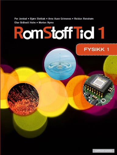 Omslag av "Rom Stoff Tid Fysikk 1 (2013)"