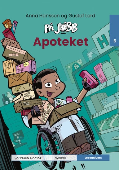 Omslag av "Leseunivers 6: På jobb - Apoteket"