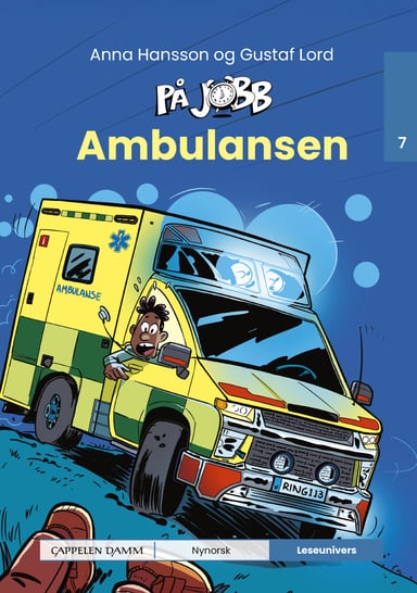 Omslag av "Leseunivers 7: På jobb - Ambulansen"