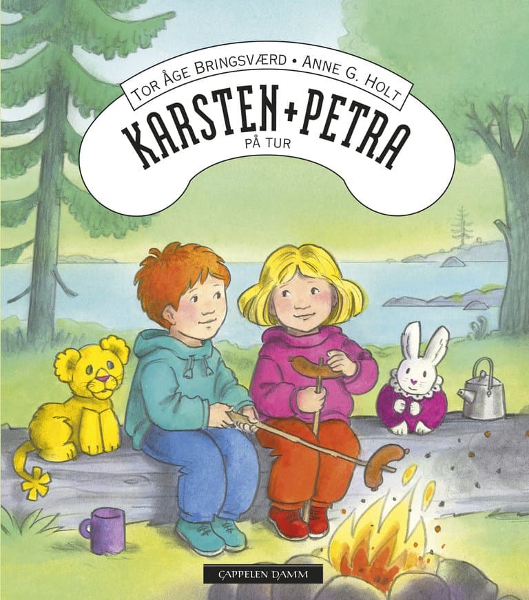 Omslag Karsten og Petra på tur av Tor Åge Bringsværd (Innbundet)