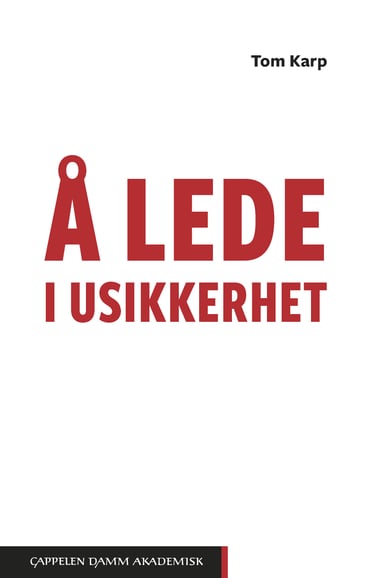 Omslag av "Å lede i usikkerhet"