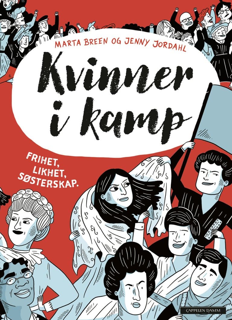 Omslag Kvinner i kamp av Marta Breen og Jenny Jordahl (Heftet)