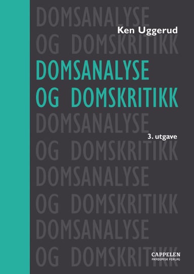 Omslag av "Domsanalyse og domskritikk"