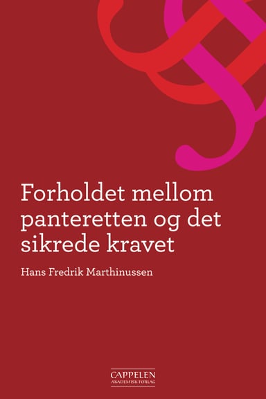 Omslag av "Forholdet mellom panteretten og det sikrede kravet"
