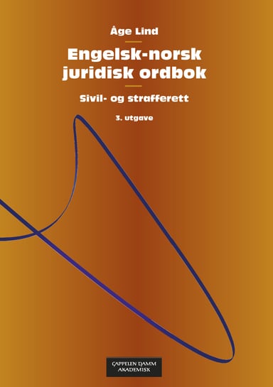 Omslag av "Engelsk-norsk juridisk ordbok"