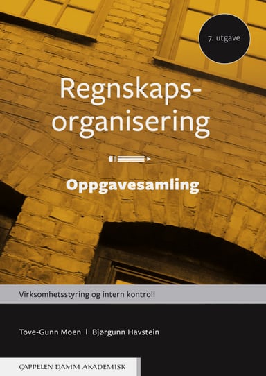 Omslag av "Regnskapsorganisering - Oppgavesamling"