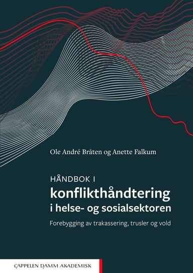 Omslag av "Håndbok i konflikthåndtering i helse- og sosialsektoren"