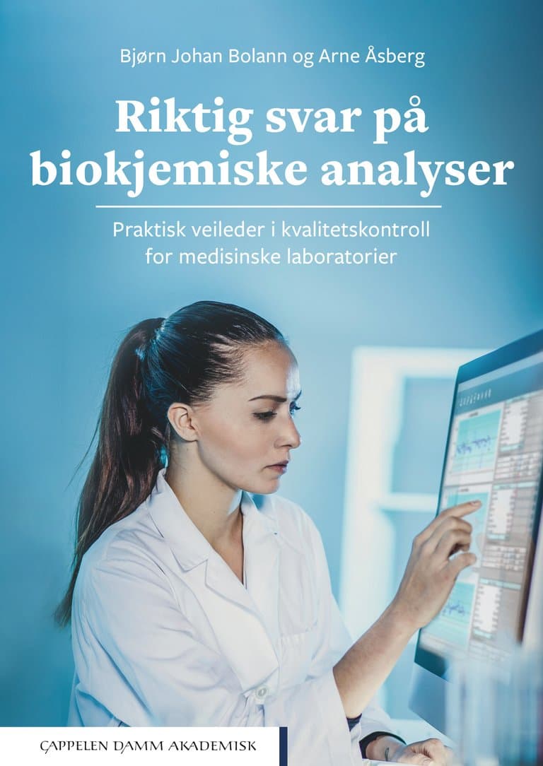 Omslag Riktig svar på biokjemiske analyser av Bjørn Johan Bolann og Arne Åsberg (Heftet)