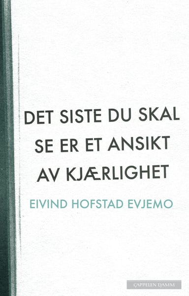 Omslag av "Det siste du skal se er et ansikt av kjærlighet"
