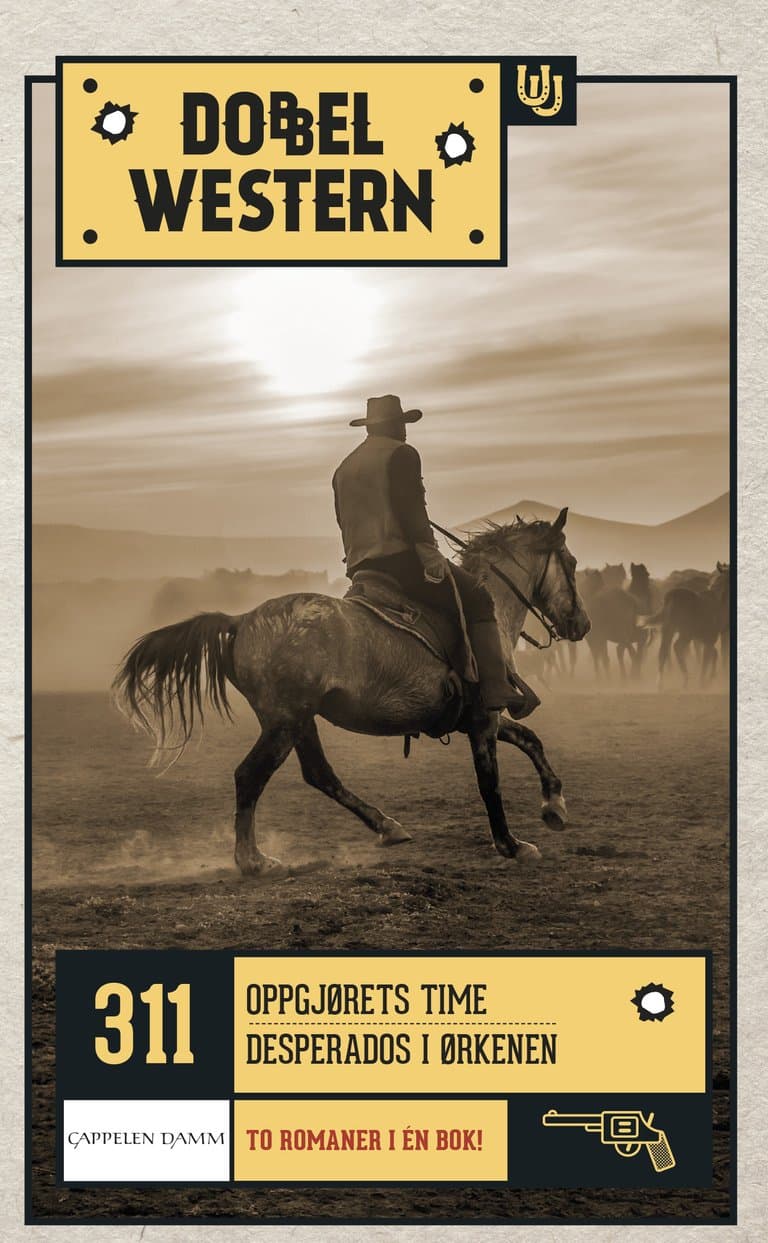 Omslag Oppgjørets time/Desperados i ørkenen av Tom West og Jackson Cole (Heftet)