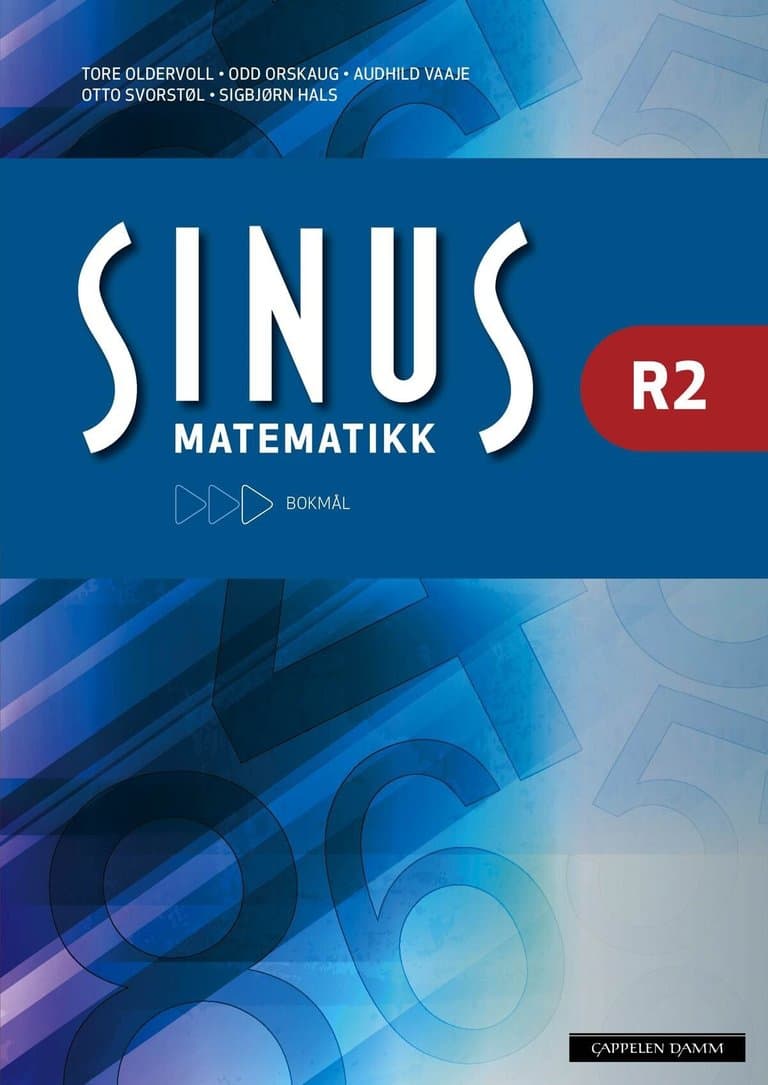 Omslag Sinus R2 Lærebok (2015) av Tore Oldervoll, Odd Orskaug, Audhild Vaaje og Sigbjørn Hals (Innbundet)