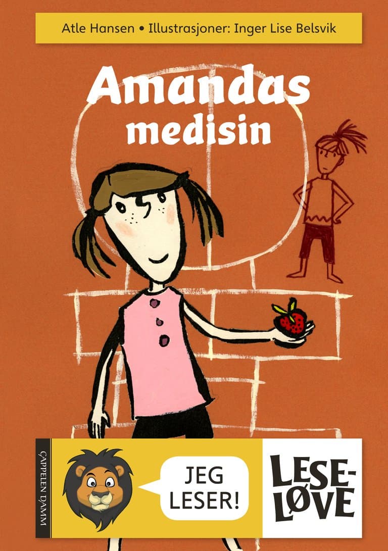 Omslag Leseløve - Amandas medisin av Atle Hansen (Innbundet)