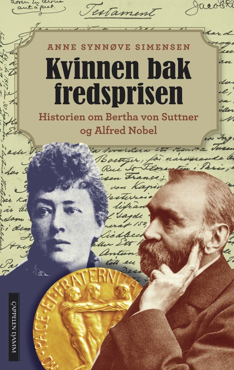 Omslag Kvinnen bak fredsprisen av Anne Synnøve Simensen (Ebok)
