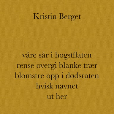 Omslag av "våre sår i hogstflaten rense overgi blanke trær blomstre opp i dødsraten hvisk navnet ut her"