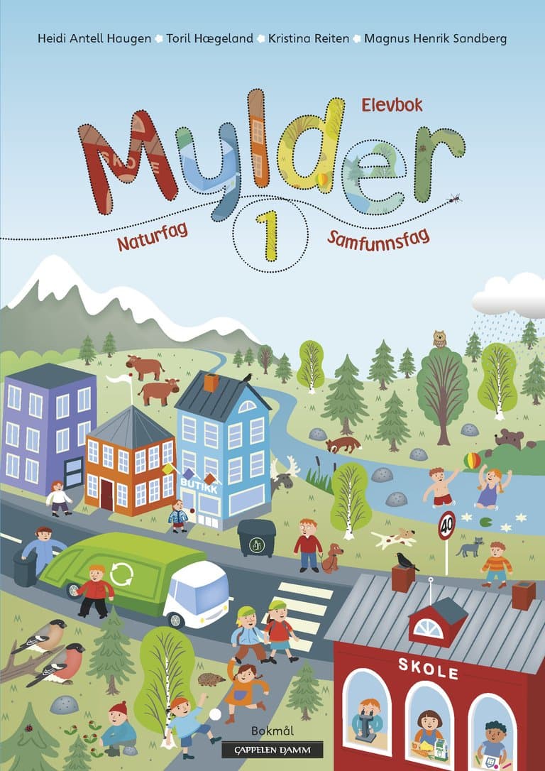 Omslag Mylder 1 Elevbok av Heidi Antell Haugen, Toril Hægeland, Anna Kristina E Reiten og Magnus Henrik Sandberg (Heftet)