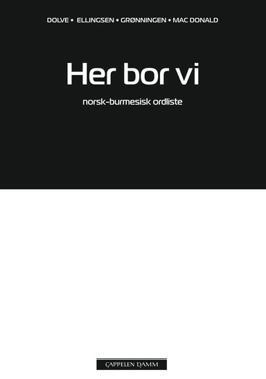 Omslag av "Her bor vi Norsk-burmesisk ordliste"