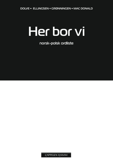 Omslag av "Her bor vi Norsk-polsk ordliste"