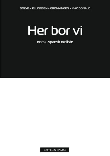 Omslag av "Her bor vi Norsk-spansk ordliste"