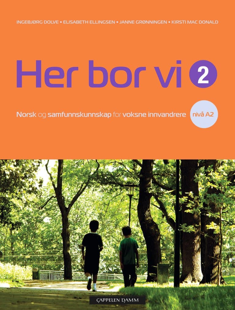 Omslag Her bor vi 2 av Ingebjørg Dolve, Janne Grønningen, Elisabeth Ellingsen og Kirsti Mac Donald (Heftet)