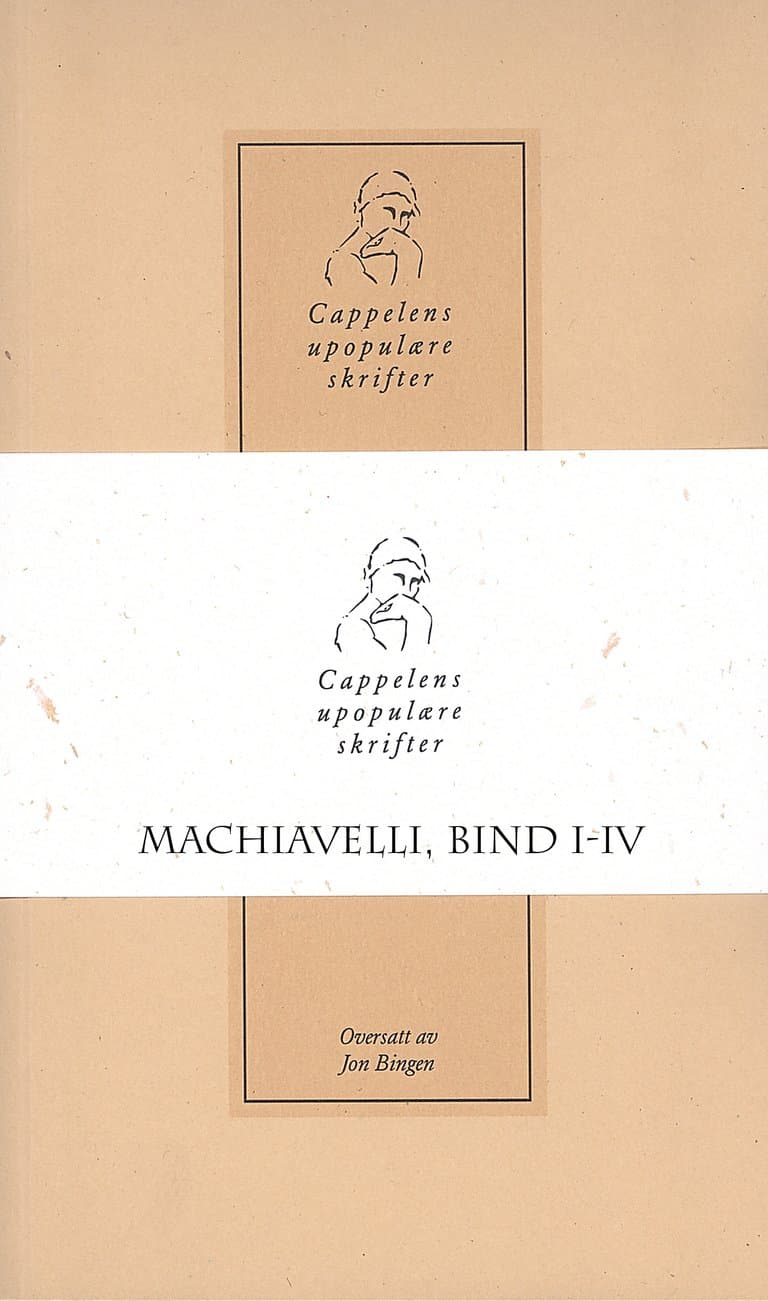 Omslag Machiavelli Discorsi, Bind I-IV av Niccolò Machiavelli og Jon Bingen (Heftet)