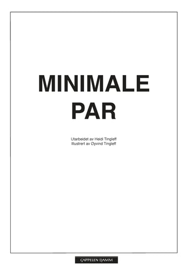 Omslag av "Minimale par (til Norsk Fonemtest)"