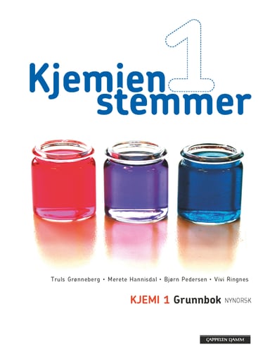 Omslag av "Kjemien stemmer Kjemi 1 Grunnbok (2012)"
