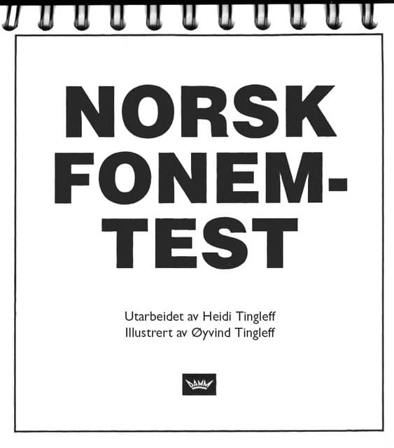 Omslag Norsk Fonemtest av Heidi Tingleff (Ukjent)