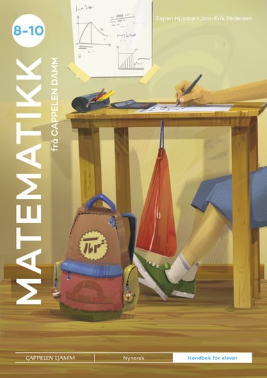 Omslag av "Matematikk 8-10 frå Cappelen Damm Handbok for elevar"