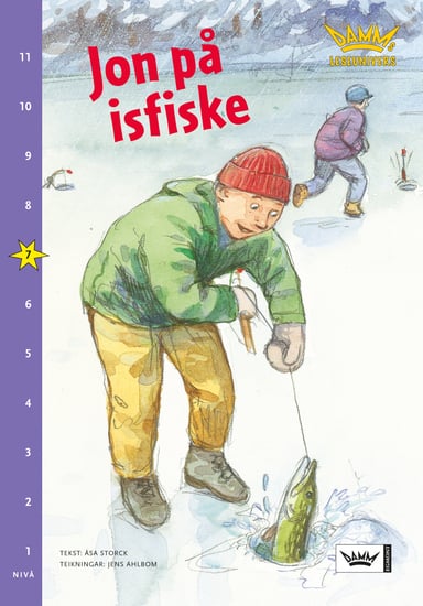 Omslag av "Damms leseunivers 1: Jon på isfiske"