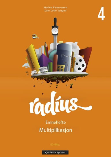 Omslag av "Radius Emnehefte 4 Multiplikasjon"