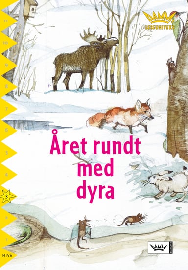 Omslag av "Damms leseunivers 1: Året rundt med dyra"