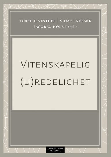 Omslag av "Vitenskapelig (u)redelighet"