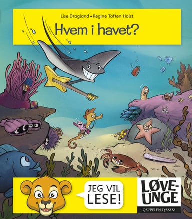 Omslag av "Løveunge - Hvem i havet?"
