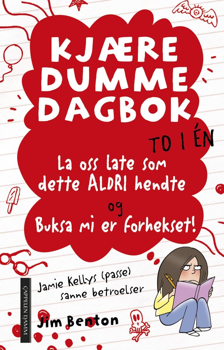 Omslag Kjære dumme dagbok 1 og 2 av Jim Benton (Ebok)