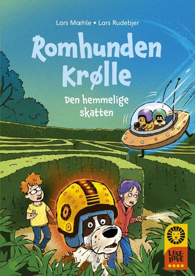 Omslag av "Leseløve nivå 4: Romhunden Krølle. Den hemmelige skatten"