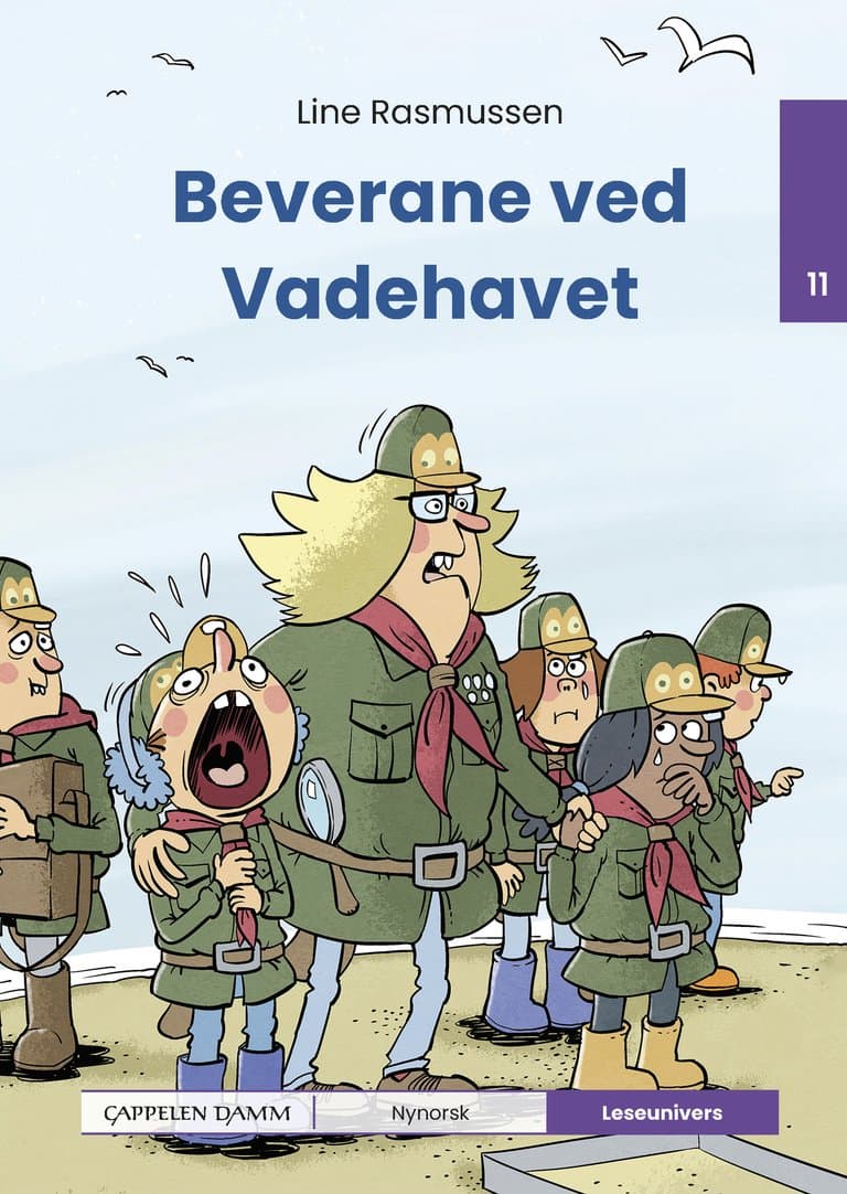 Omslag Leseunivers 11: Beverane ved Vadehavet av Line Rasmussen (Innbundet)
