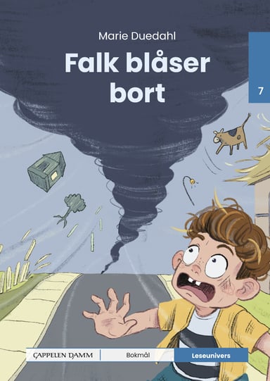 Omslag av "Leseunivers 7: Falk blåser bort"