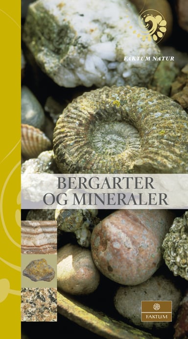 Omslag av "Bergarter og mineraler"