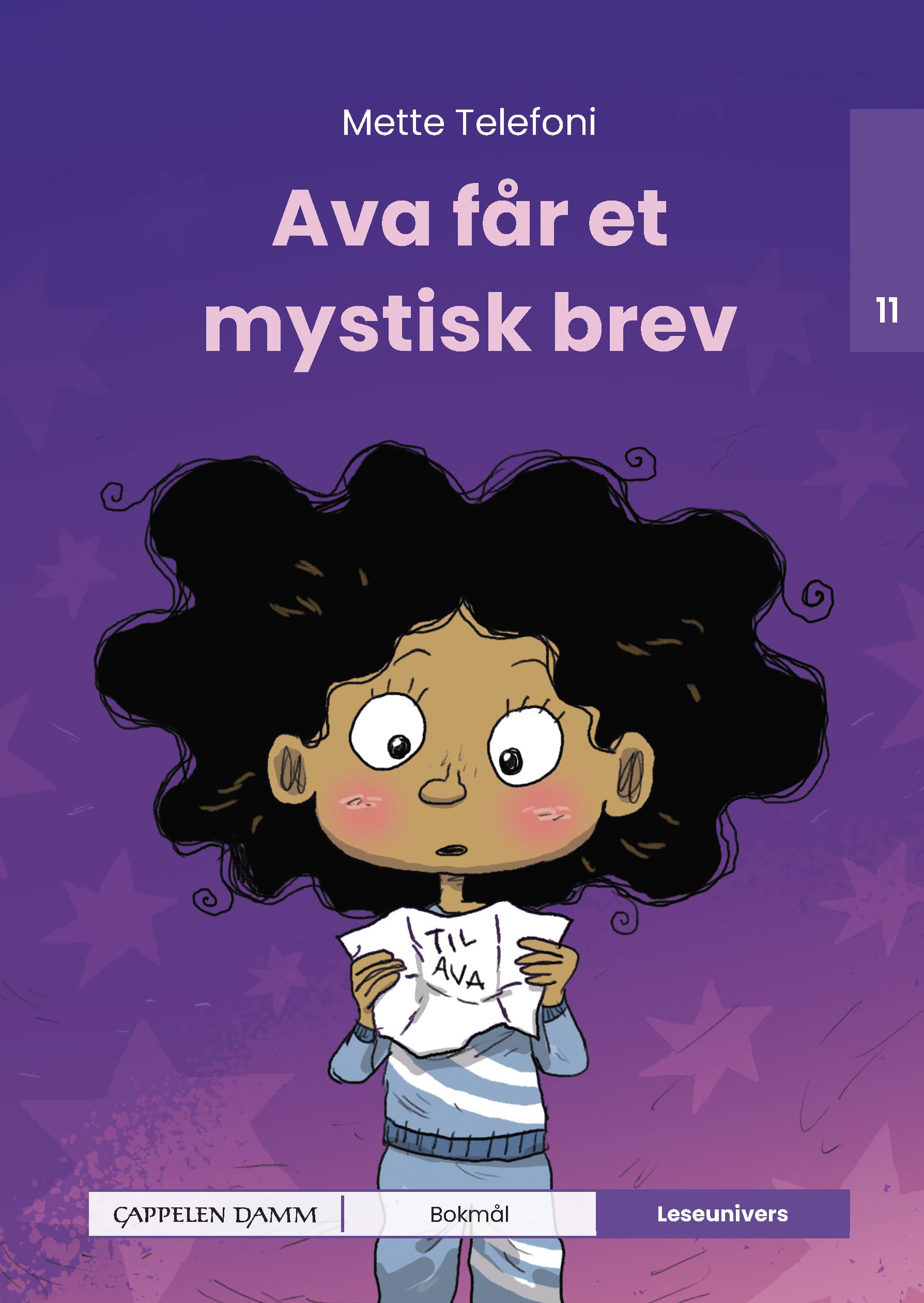 Omslag Leseunivers 11: Ava får et mystisk brev av Mette Telefoni (Innbundet)