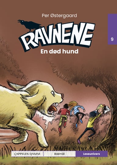 Omslag av "Leseunivers 9: Ravnene – En død hund"