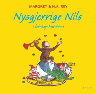 Omslag av "Nysgjerrige Nils i leketøysbutikken"
