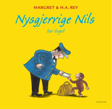 Omslag av "Nysgjerrige Nils tar toget"